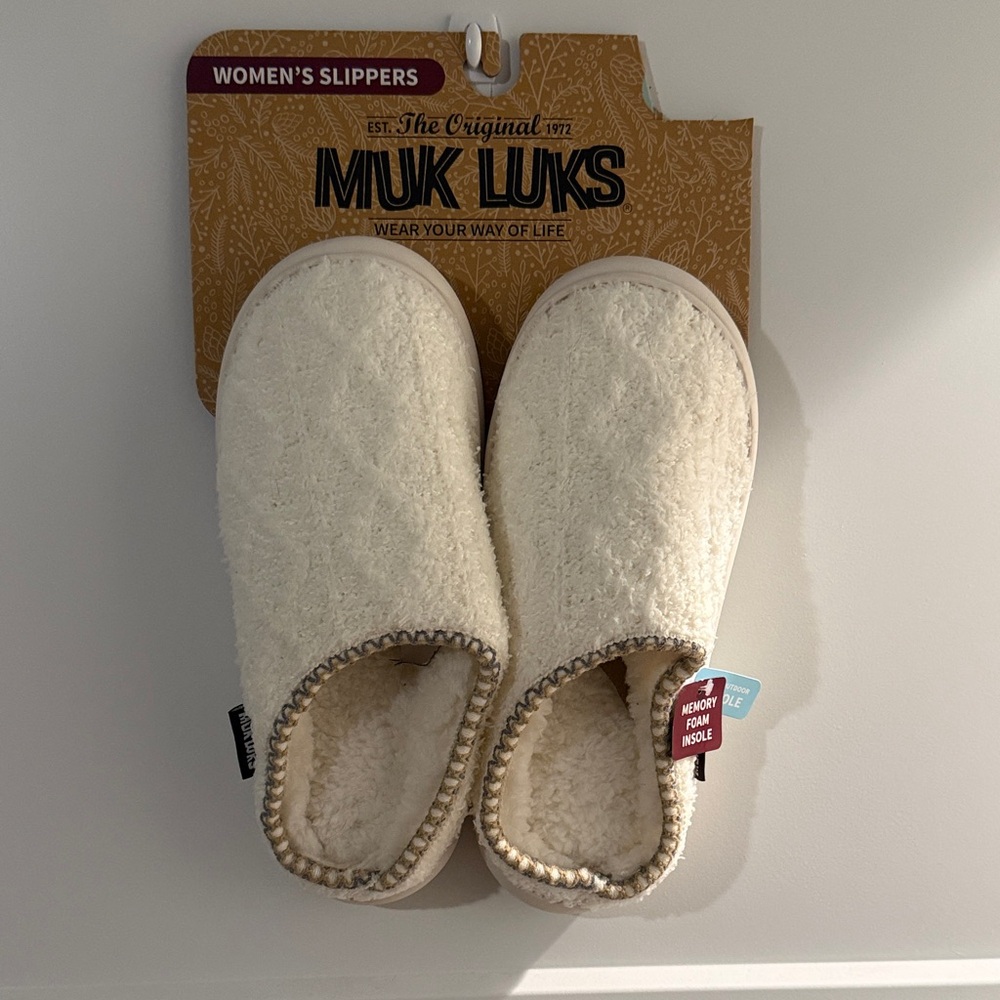 Muk Luks Women's Soft Cream Slippers